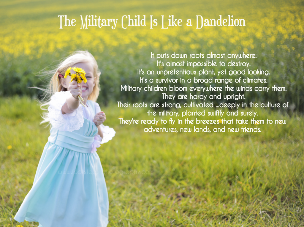 a military child is like a danelion