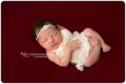 Vacaville newborn Photographer lace romper