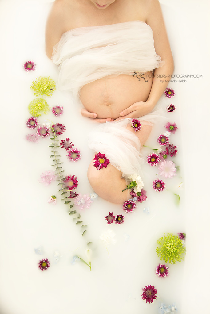 vacaville maternity photographer milk bath