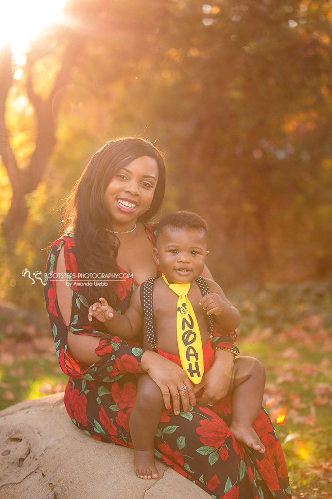 First Birthday Portrait session Vacaville red yellow