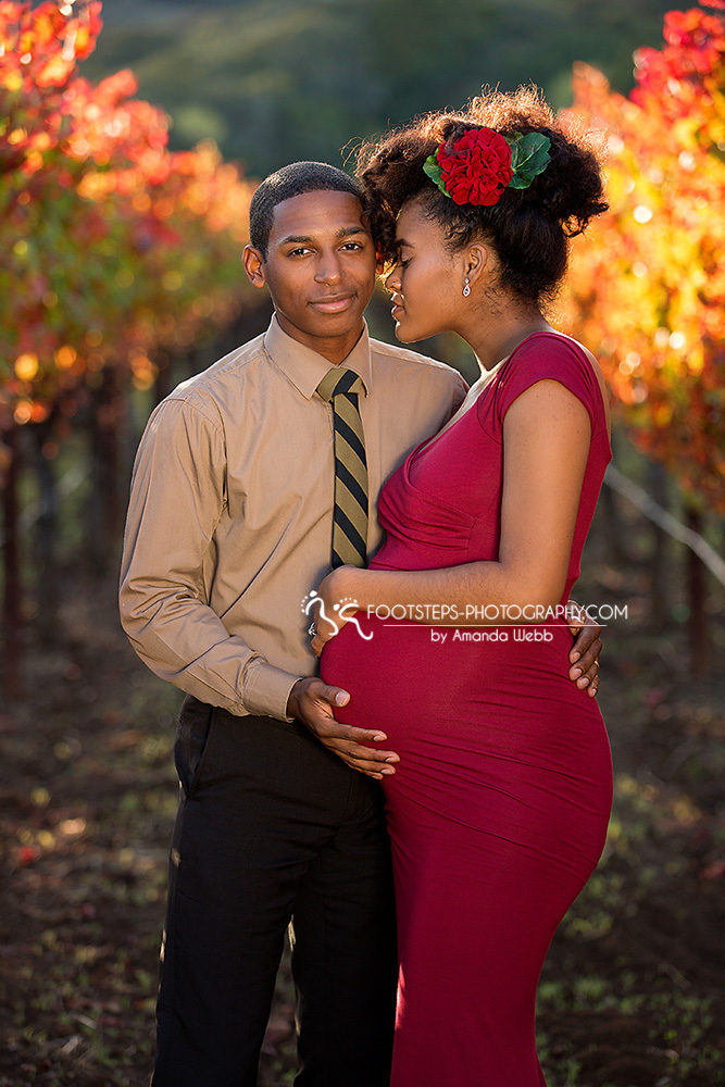 fall napa couple maternity session