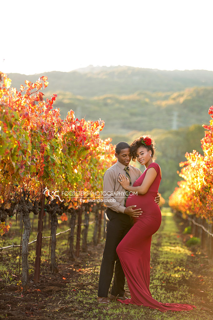 Fall Napa Maternity Session footsteps photography