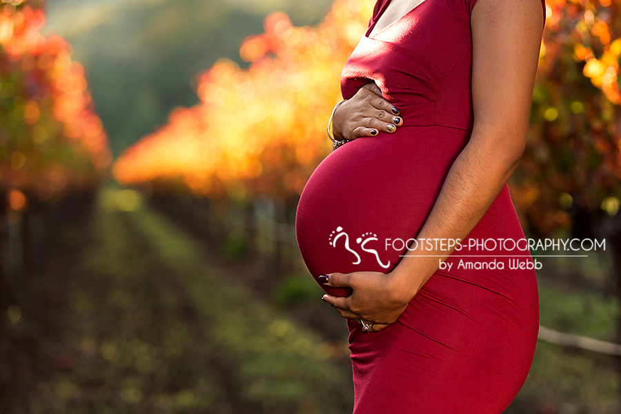 baby bump maternity red dress